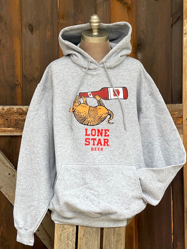 Lone Star ARMADILLO Hoodie- Heather Grey